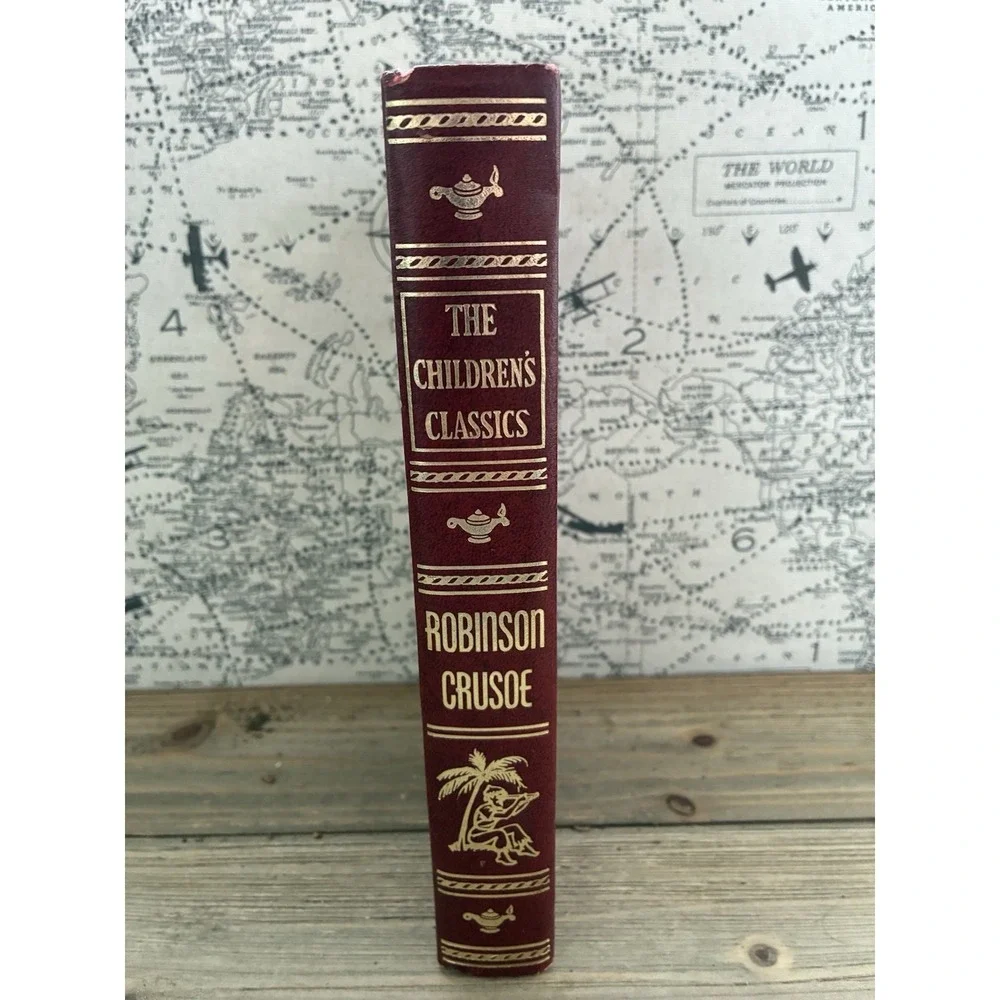 VTG Robinson Crusoe Hardcover Book Children's Classics Illustrated‎ Edition
